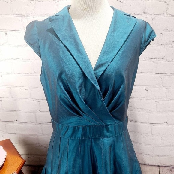 PS...STYLE Blue Fit and Flare Capped monochrome - Picture 5 of 15